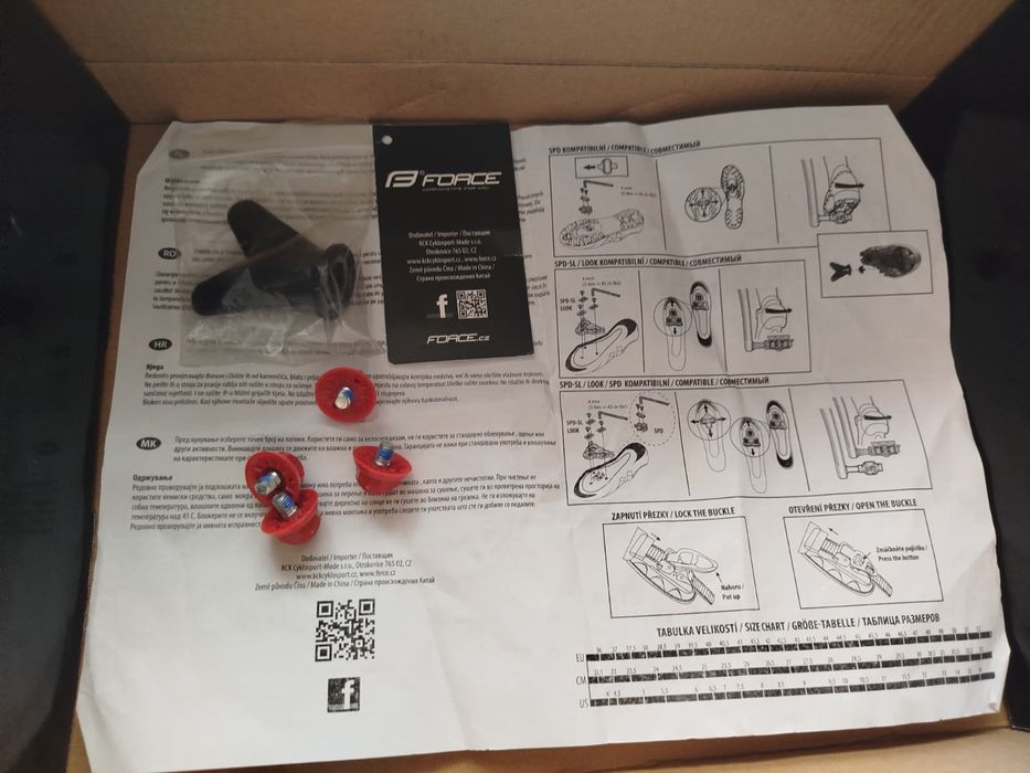 Sapatos Ciclismo BTT Force MTB FREE – Tam. 41 (Novos na Caixa)