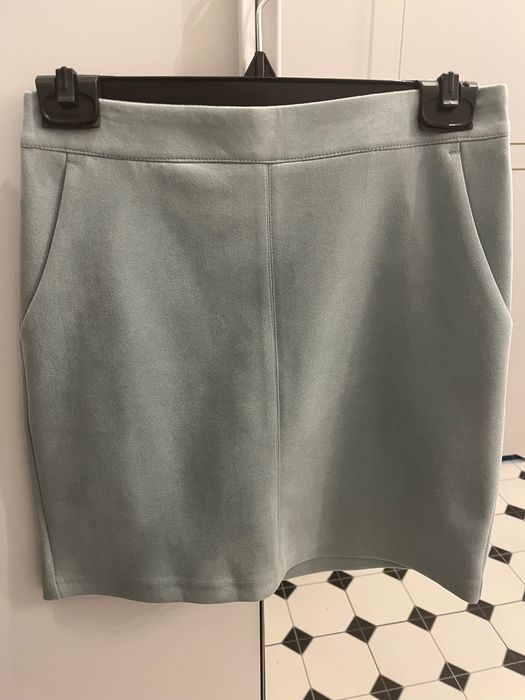 Spódnica mini zamsz turkus Orsay rozm. XS nowa