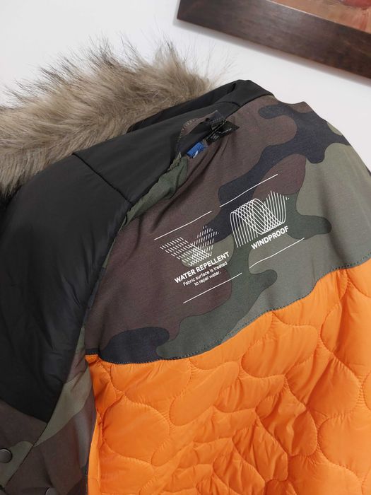 Męska kurtka zimowa moro, S