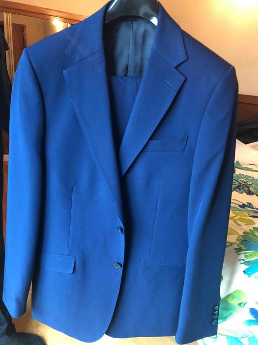 Fato de cerimónia azul elegante homem T52 NOVO