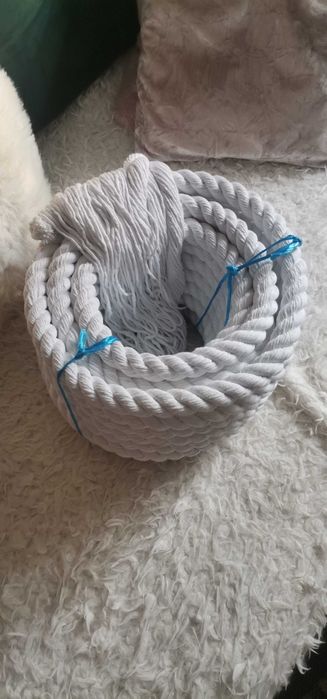 Lina Lincord 25mm x 15 m .snieżnobiała bawełniana