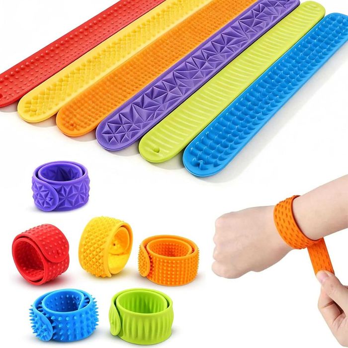 Bransoletki Opaski Sensoryczne Antystresowe 6x Dzieci ADHD Autyzm Relaks