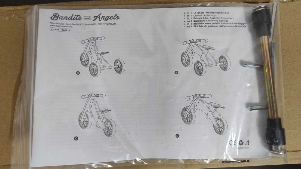 Triciclo evolutivo 4 em 1 – Bandits & Angels (desde 1 ano)