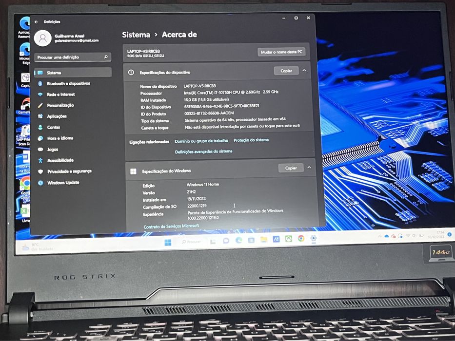Computor gamer Asus ROG