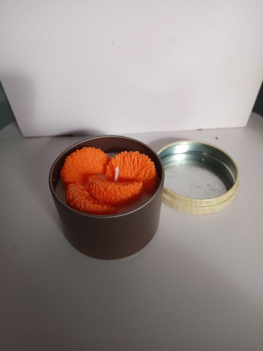 Vela artesanal laranja