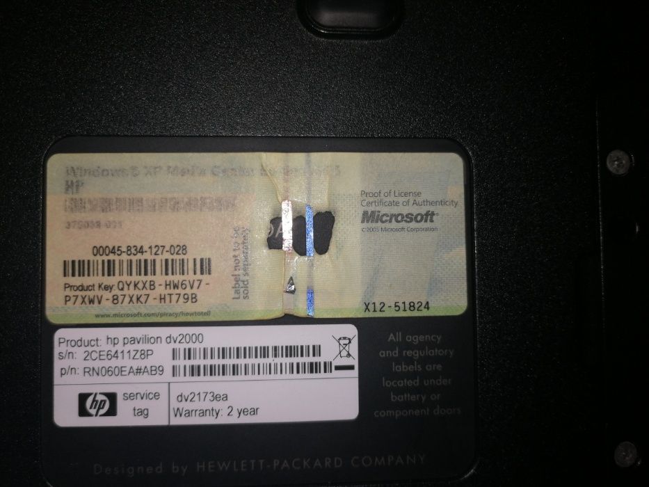 HP Pavilion DV2000 for Parts64740305286915122