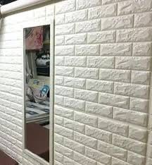 Распродажа! 3д панели самоклеящиеся, белый кирпич 70*77 cm