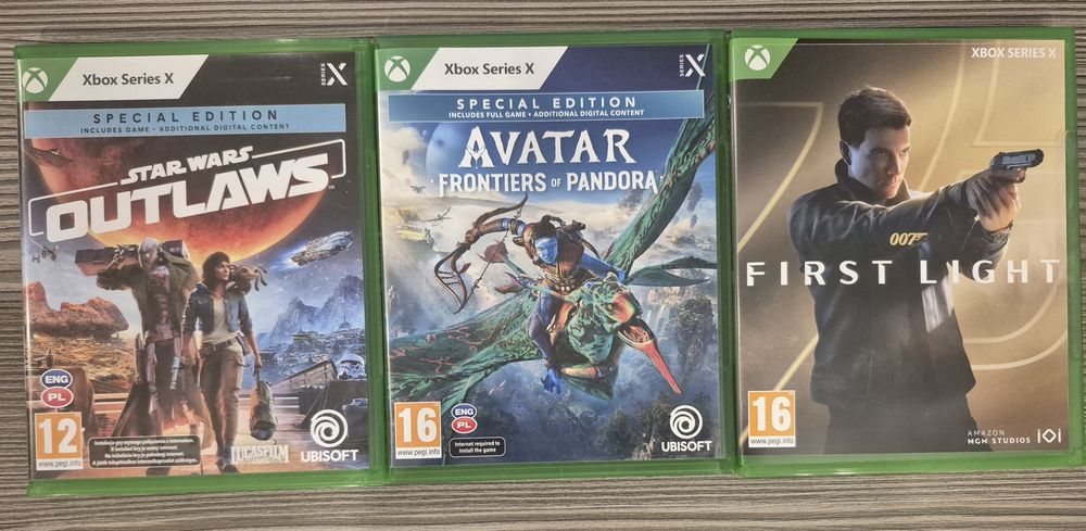007 First Light, Avatar Frontiers of Pandora - Special Edition + Star Wars: Outlaws - Special Edition (Xbox Series X)