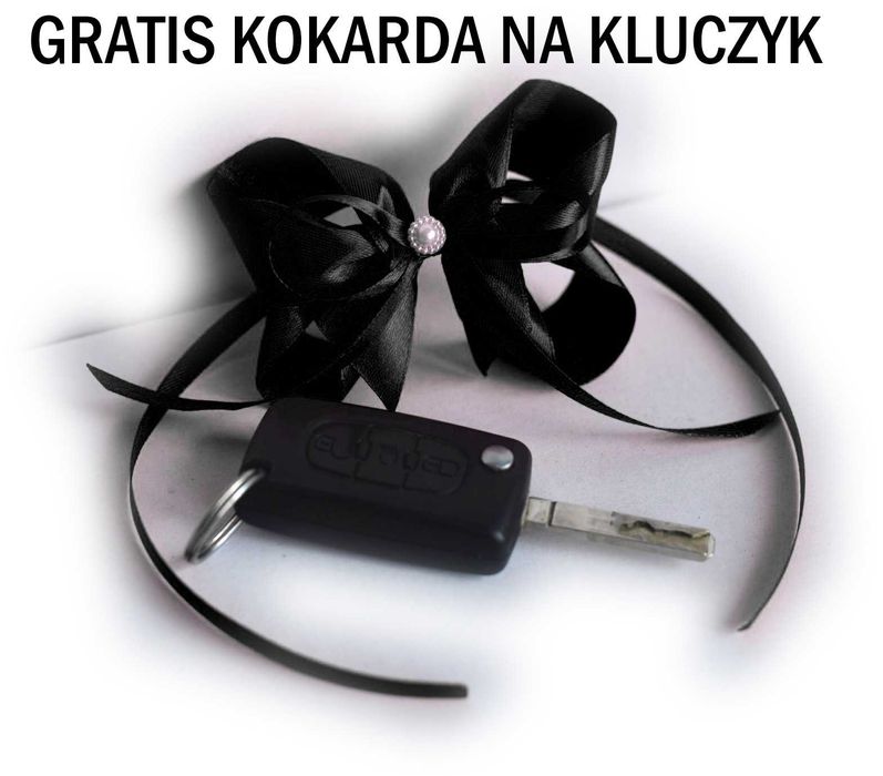 Piękna Kokarda Ozdobna Na Prezent/Auto Duża 60 cm w całości gotowa