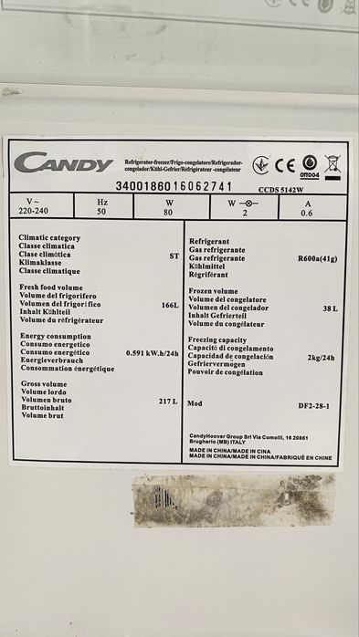 Frigorifico Candy 166L