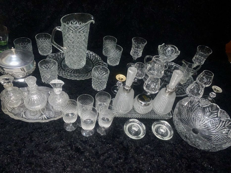 Ваза соусник бокалы коньячные подсвечник хрусталь