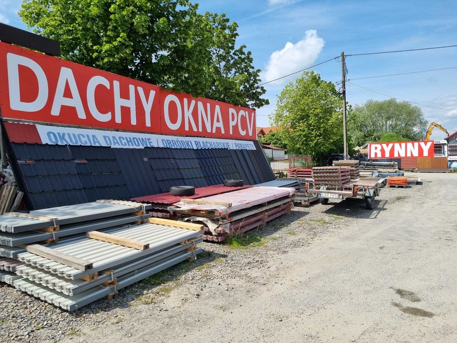 blacha trapez dachowa trapezowa od ręki na placu