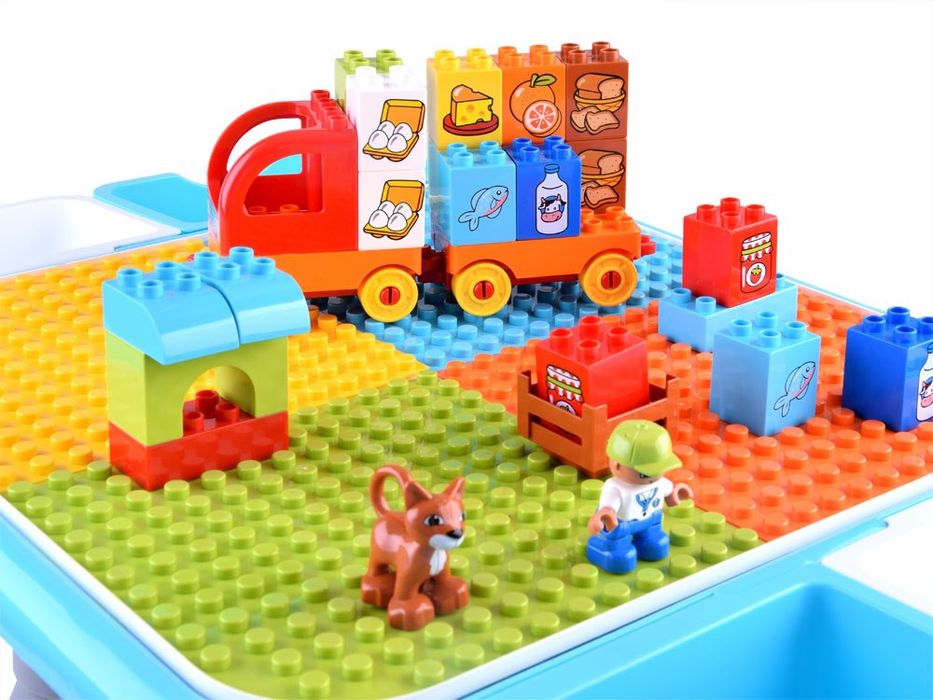 Edukacyjny stolik do układania klocków 37el ZA3903