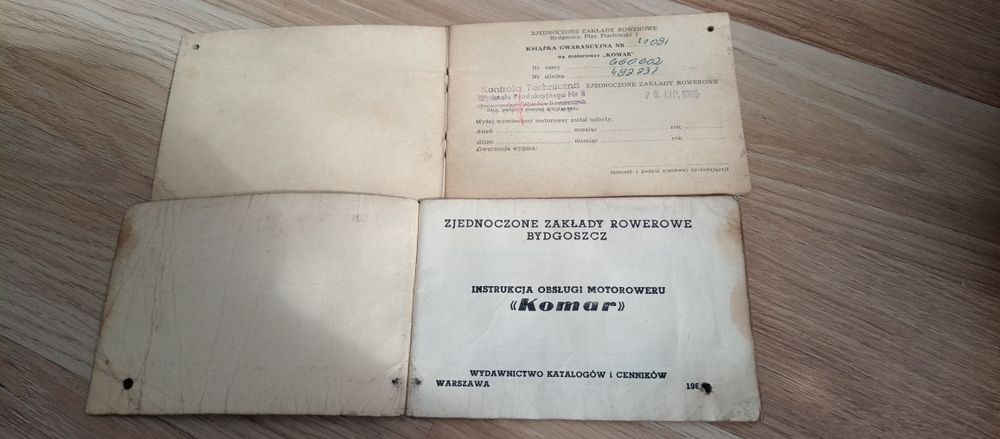Instrukcja obsługi Komar karta gwarancyjna