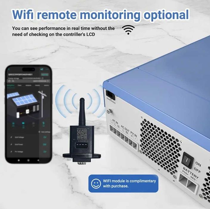 Гібридний інвертор ANENJI 12v 2квт MPPT Wi-Fi В НАЯВНОСТІ!!!