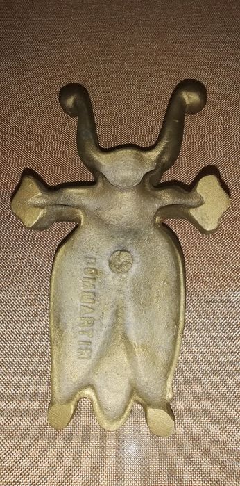 Przyrząd do sciągania butow kamerdyner brąz złocony antyk