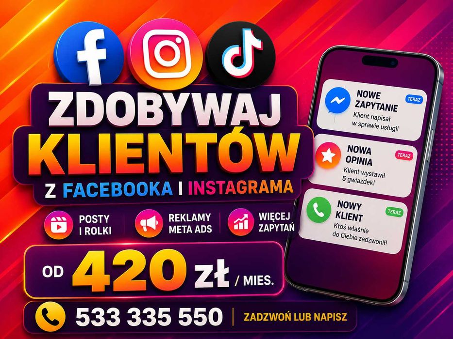 Kompleksowa Obsługa Firm | Strony Internetowe | Facebook Instagram TikTok | Logo | SEO