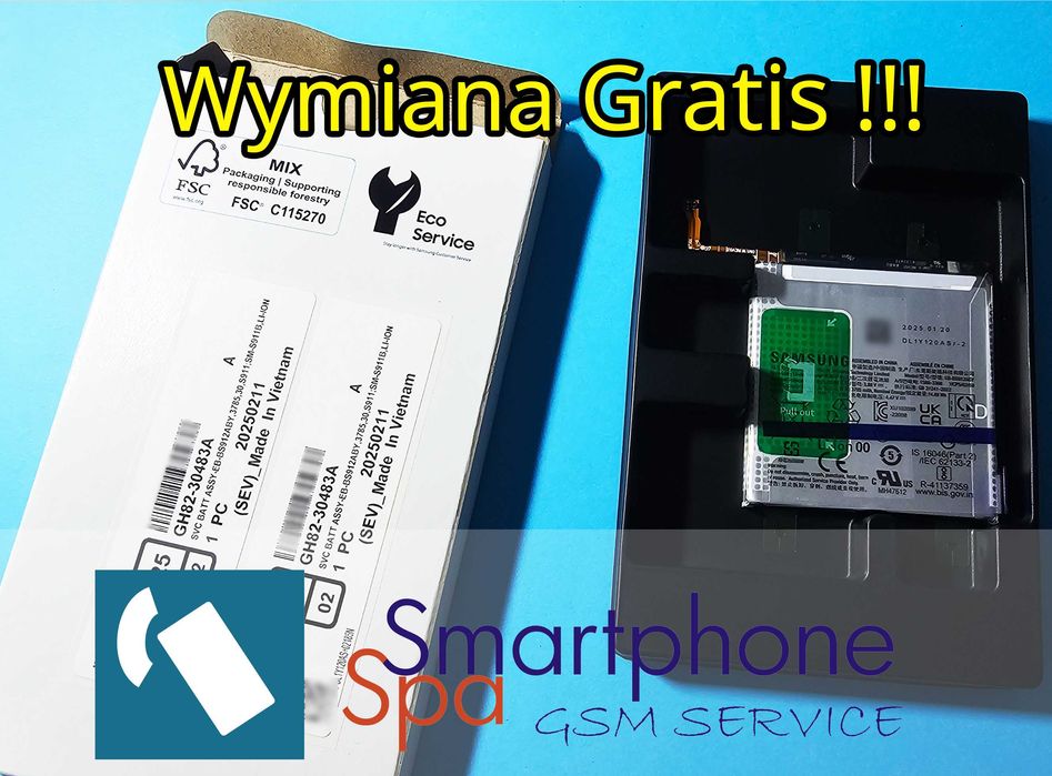 Oryginalna 100% bateria Samsung s23 , plus ultra Szybka wymiana GRATIS