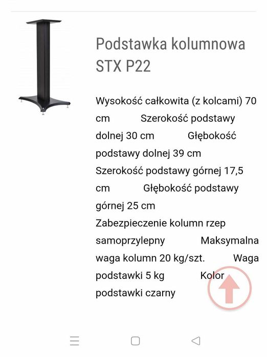 Podstawka kolumnowa STX P22 stojaki,standy  pod kolumny