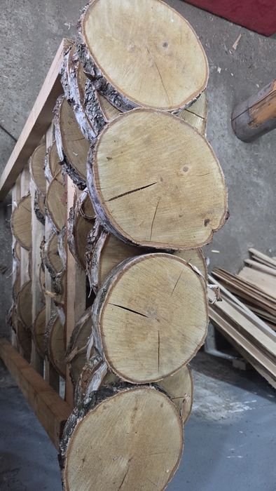 Plastry brzozowe suche plastry drewna