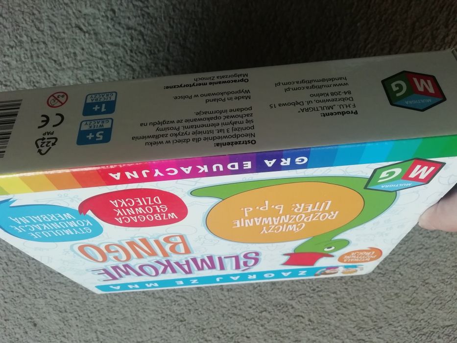 Gra edukacyjna Ślimakowe bingo 5+