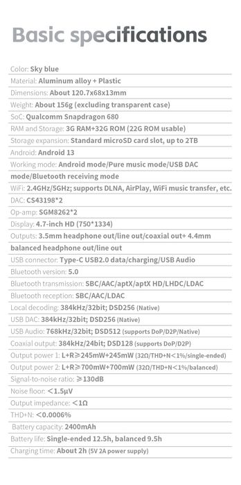 high-res lossless плеер FiiO JM21 + micro sd sandisk 256gb в подарок