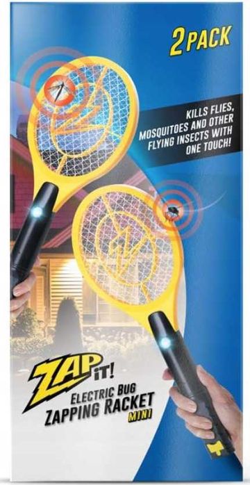 2xMocna Elektryczna ŁAPKA Na KOMARY Muchy 4000V Ze Światłem LED ZAP IT