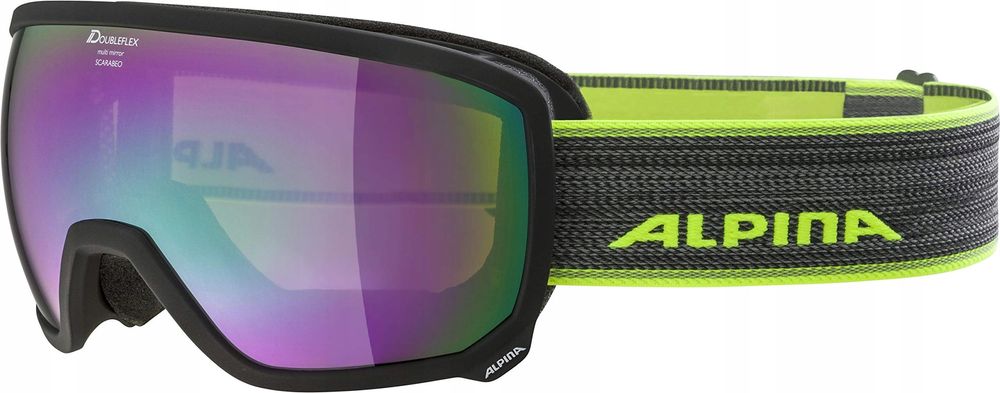 Gogle narciarskie Alpina Scarabeo Q-Lite UV OTG czarne unisex