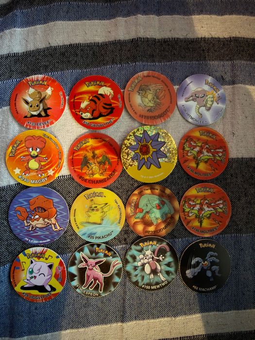 Tazos de Pokémon bom estado