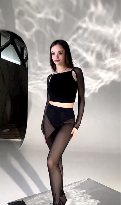 Кофта топ для танців, чорний, XS-S