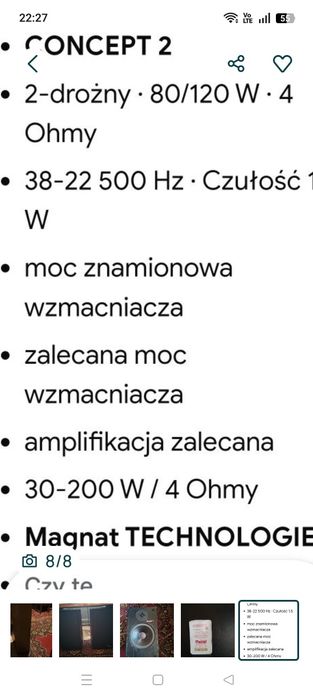 Magnat kolumny 4 om 120w w