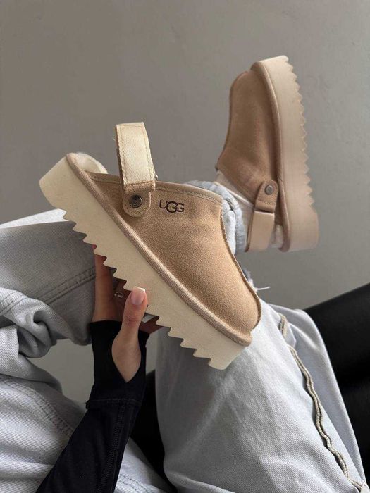 Угги Ugg Lahan Clog Platform Chestnut PREMIUM | уги уггі угі угги