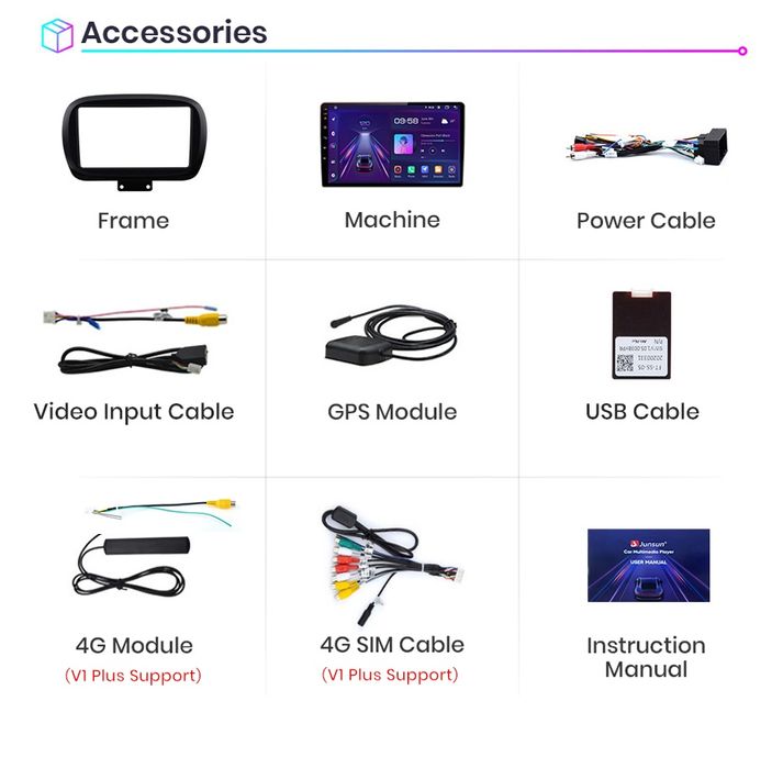 Rádio 9" android Fiat 500x 2014 a 2020 WIFI GPS 2/32GB Novo