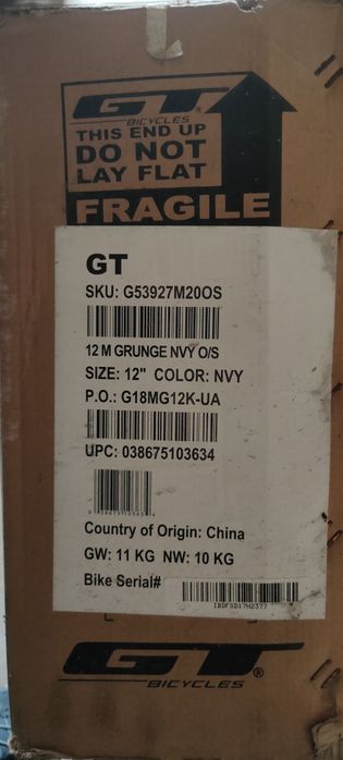 Велосипед дитячій GT GRUNGE 12"