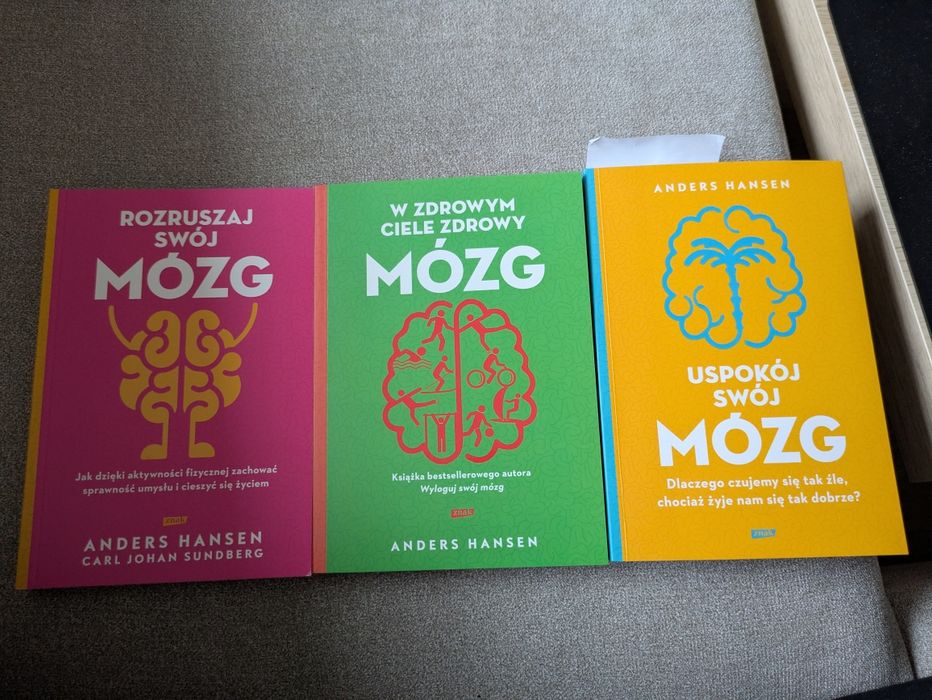 Zestaw 3 książek – Anders Hansen – MÓZG / zdrowie / psychologia