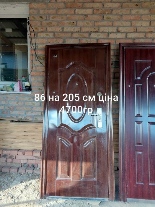 Двері вхідні металеві і дерев'яні