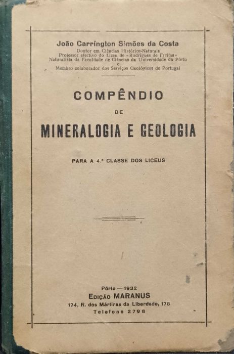 Compêndio de Mineralogia e Geologia - João C. Simões da Costa (1932)