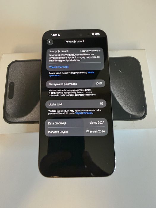 Iphone 15 pro max szary 256gb kondycja 100%