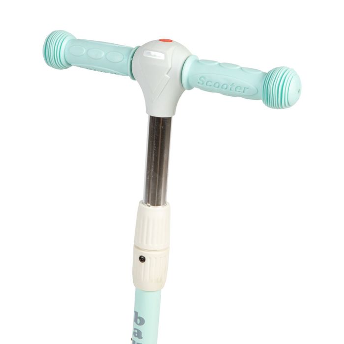 Seledynowa balansowa hulajnoga składana trójkołowa z kołami LED