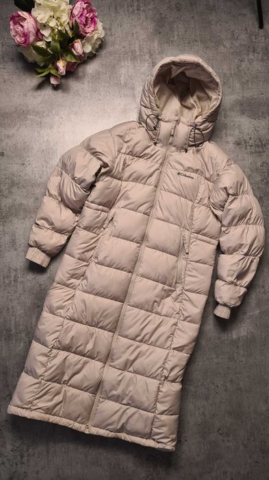 Puchowy długi płaszcz kurtka Columbia Pike Lake II Long Jacket, L 40