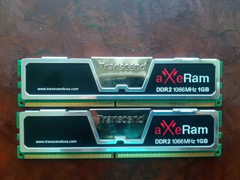 Память для ПК Transcend aXeRam DDR2 1066+MHz, 2Gb (2Х1Gb) (2Gb Kits)