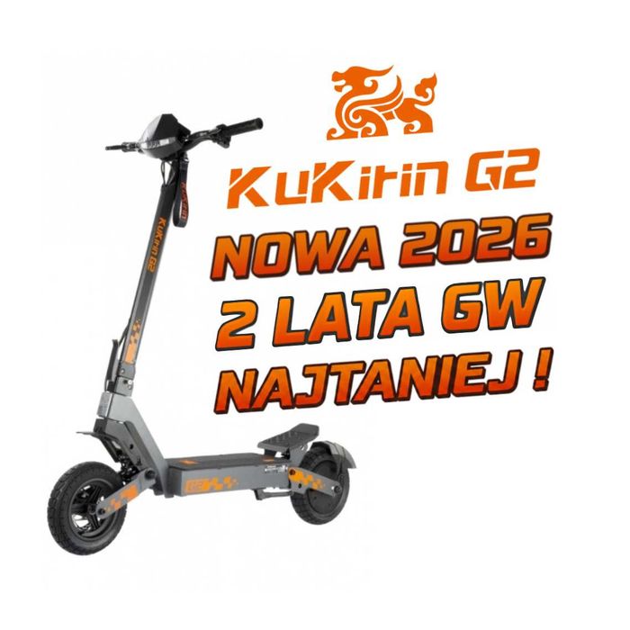 55 KM/H • NOWA KuKirin G2 2026 • 2 LATA GWARANCJI • BESTSELLER • Hulajnoga Elektryczna