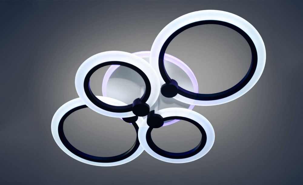 Led022/4 50Вт з підсвіткою люстра смарт лед світильник з пультом