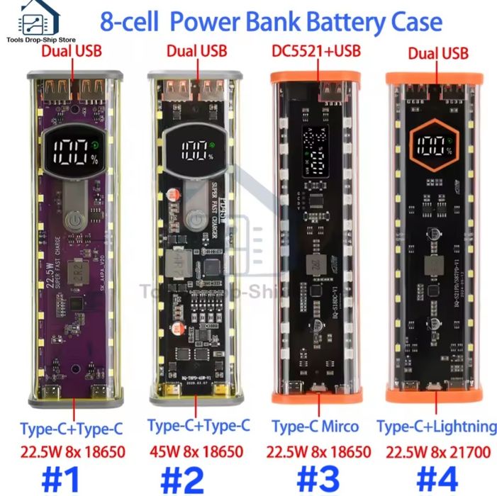 Корпус для Power Bank 22,5w 45w/65w 18650 21700