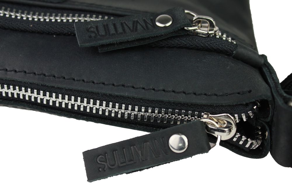 Сумка чоловіча шкіряна планшетка SULLIVAN smvp69-1(22) чорна