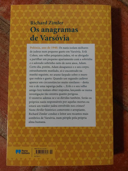 Richard Zimler - Os anagramas de Varsóvia (PORTES GRATIS)