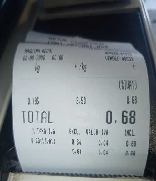balança comercial com fatura simples(ticket)