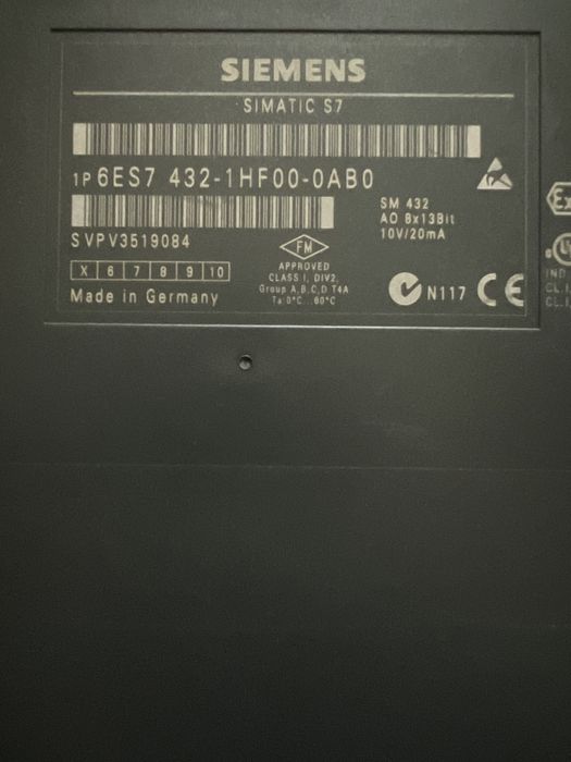 6ES7432-1HF00-0AB0 SIEMENS Модуль