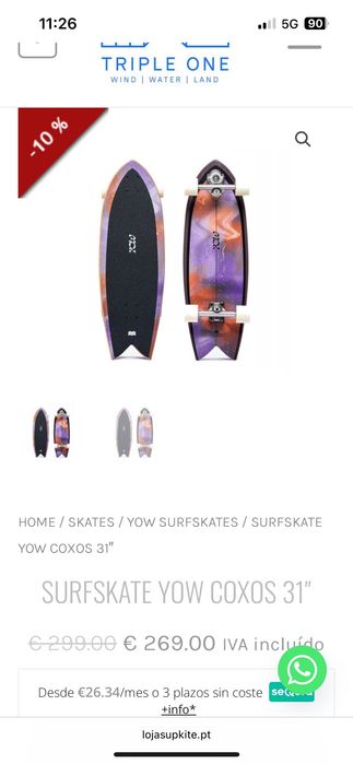 Surfskate usado muito poucas vezes!!!