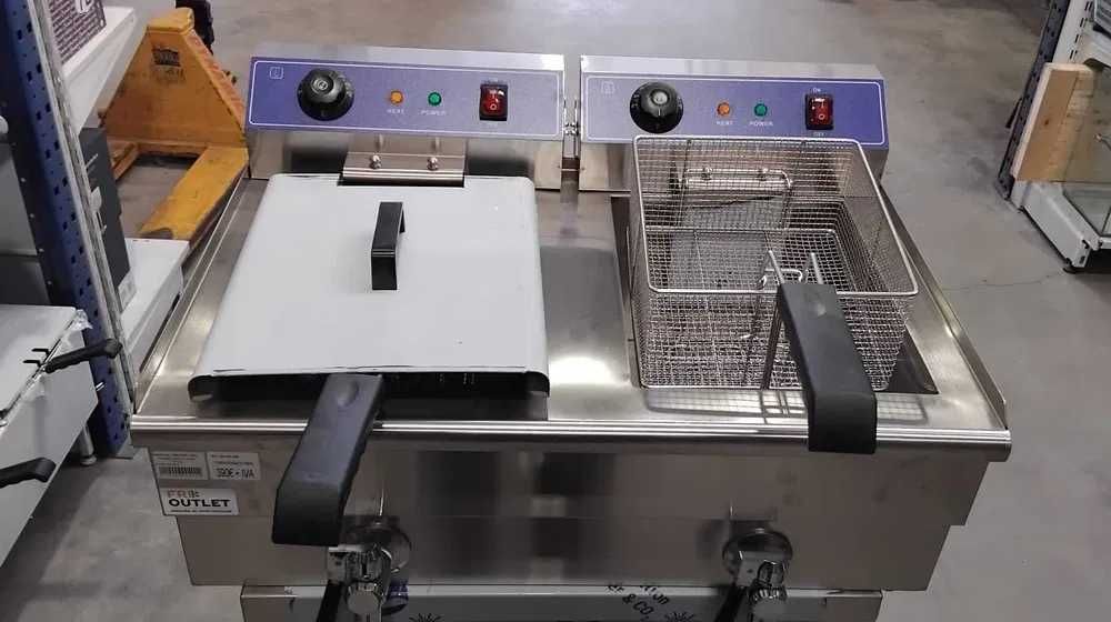 Fritadeira Elétrica Dupla 16+16L – NOVA